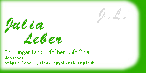 julia leber business card